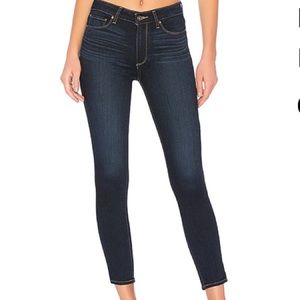 Paige Denim Hoxton Ankle Jean 26 Skinny Acadia Dark Wash
